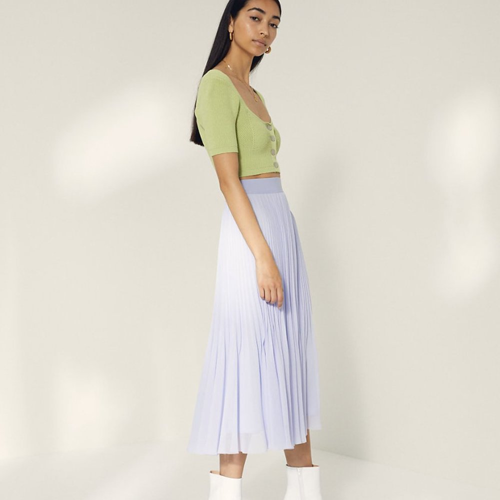 Wilfred Aritzia Twirl Skirt Pale Violet Medium - Picture 5 of 6
